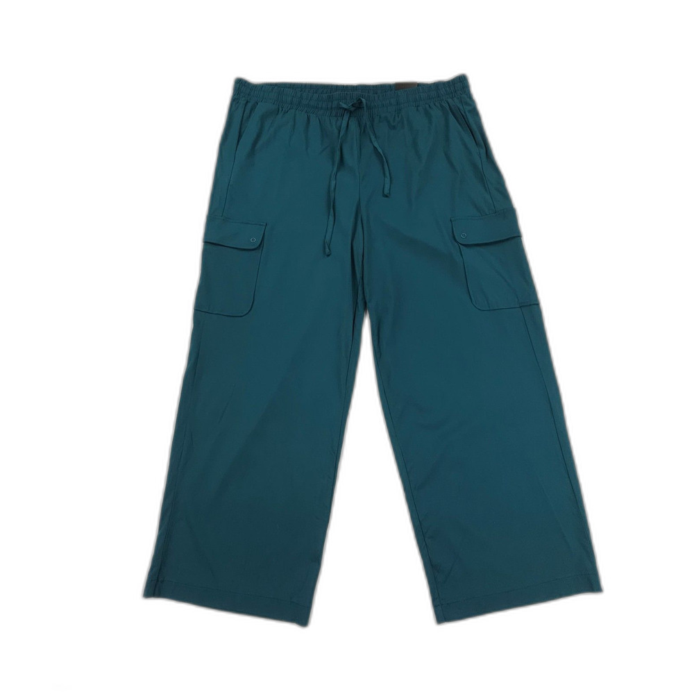 NWT Torrid Pull On Wide-Leg Stretch Challis Cargo Pant Deep Teal 90s Y2k Lounge